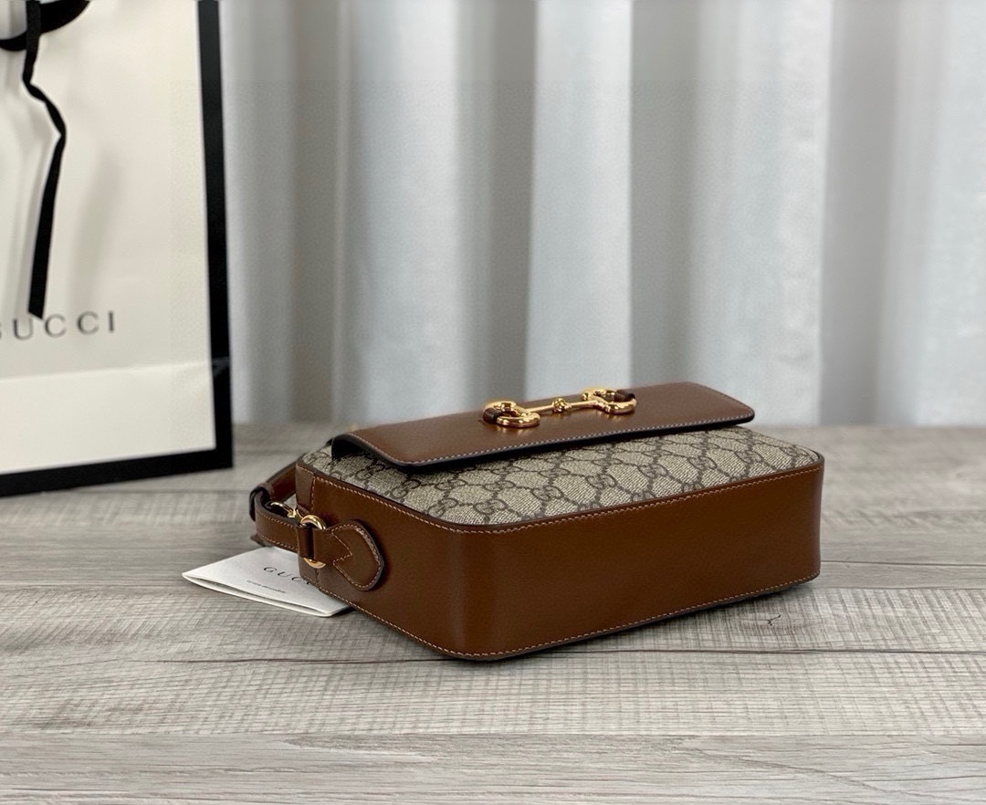 Gucci Horsebit 1955 Series Shoulder Bag Brown